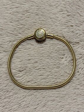 Pandora Moments Sparkling Crown O Snake Chain Bracelet
